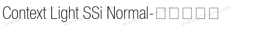 Context Light SSi Normal字体转换